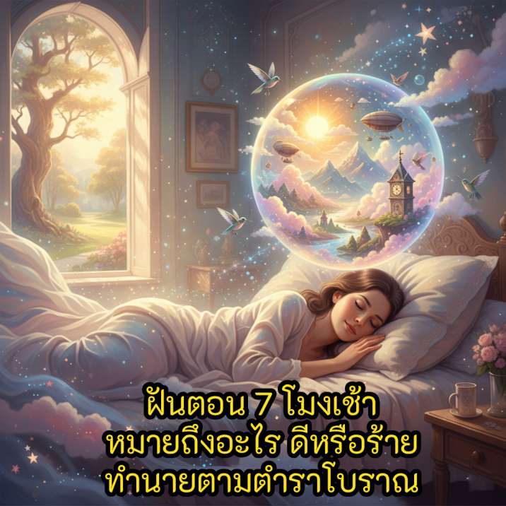 ฝันตอน 7 โมงเช้า หมายถึงอะไร ดีหรือร้าย