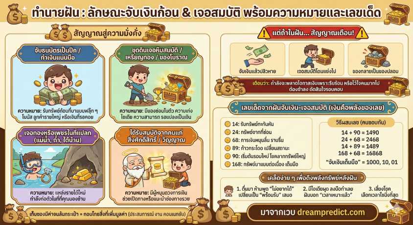 ฝันว่าได้จับเงินก้อนใหญ่