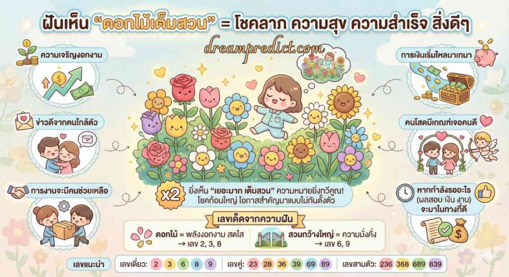 ฝันเห็นดอกไม้